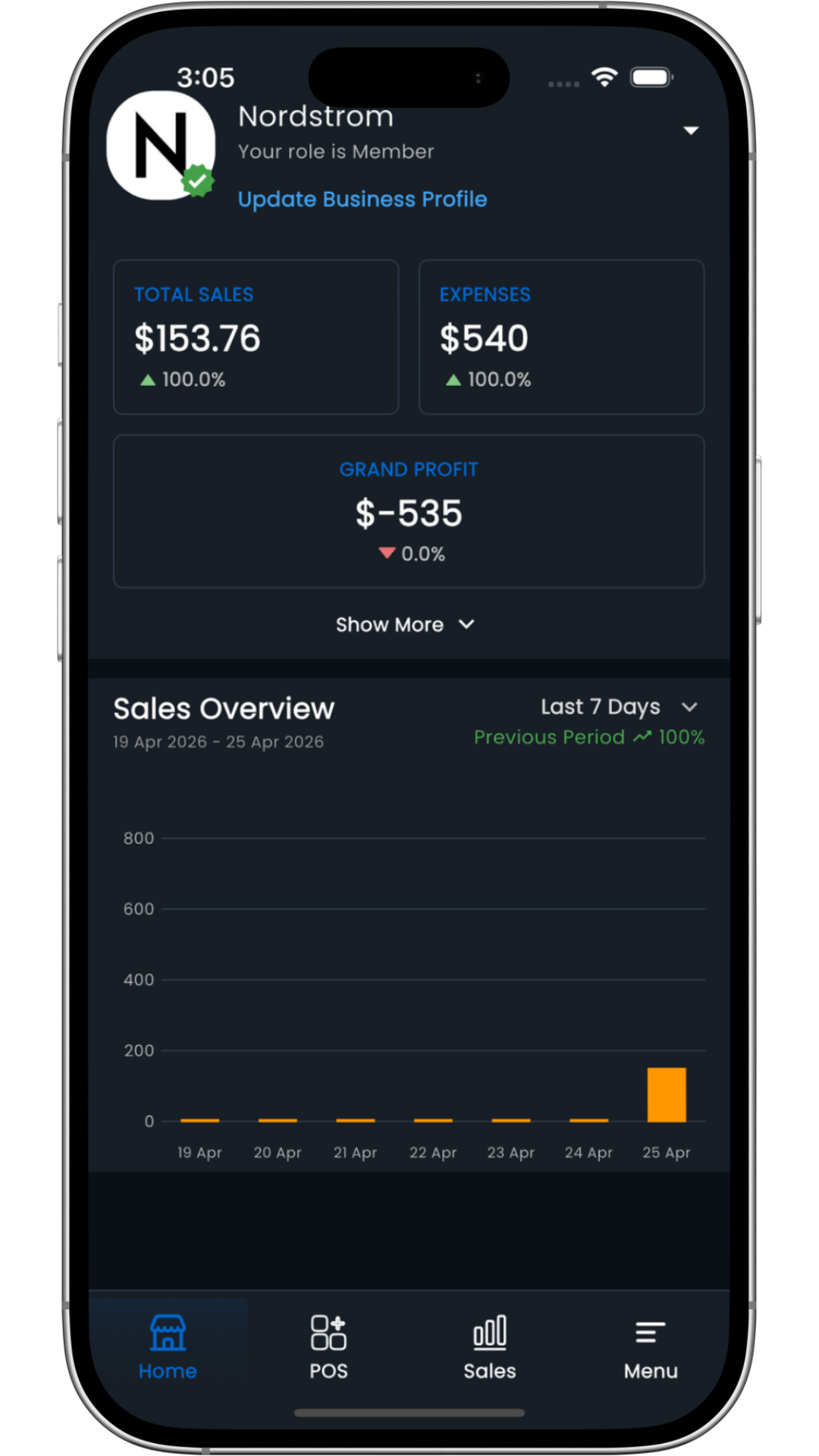 Home page stats
